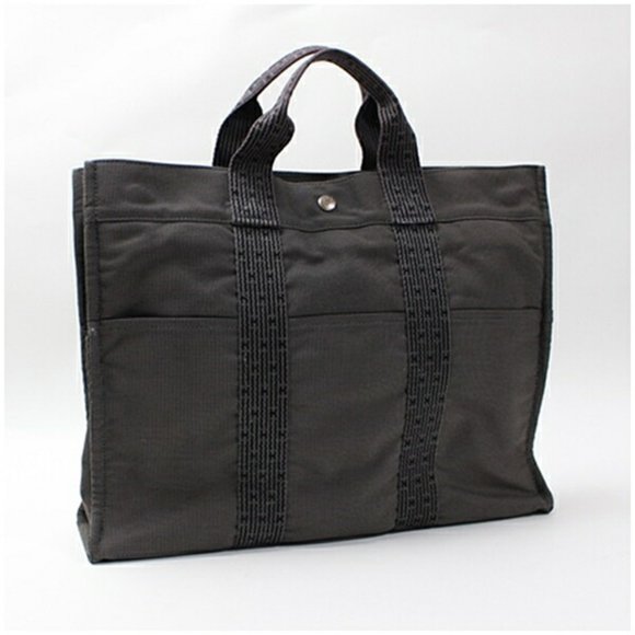 Hermes Hermès Air Line MM Canvas Tote Bag, Gray, for Men and Women - Picture 1 of 9